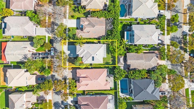 aerial view featuring a residential view