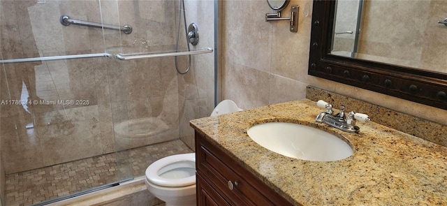 14195 SW 87th St Unit B306, Miami, FL 33183 - full bathroom featuring toilet, a shower stall, and vanity