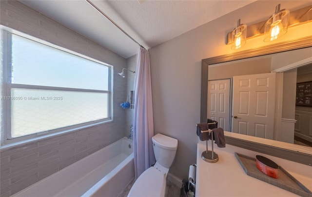 1454 Newhaven Point Ln, West Palm Beach, FL 33411 - full bathroom with shower / bathtub combination with curtain and a textured ceiling