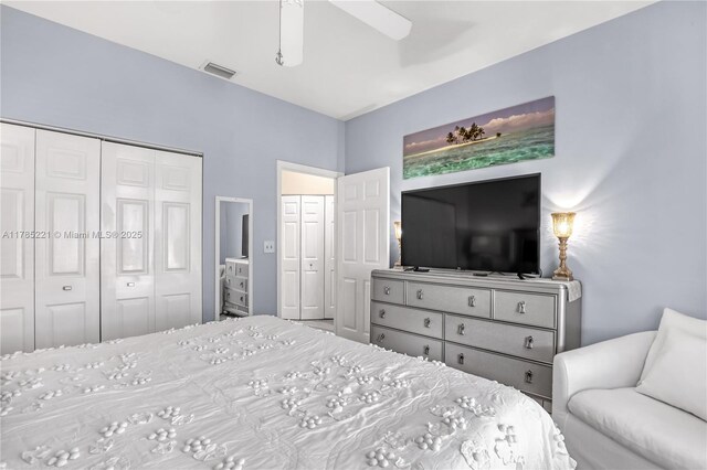 6121 SE Landing Way Unit 13, Stuart, FL 34997 - bedroom with a ceiling fan