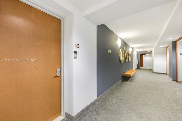 6365 Collins Ave Unit 805, Miami Beach, FL 33141 - hall featuring baseboards and light carpet