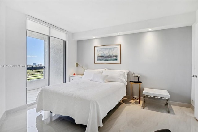 3400 192nd St Unit 1606, Aventura, FL 33180 - bedroom featuring recessed lighting, baseboards, and access to outside