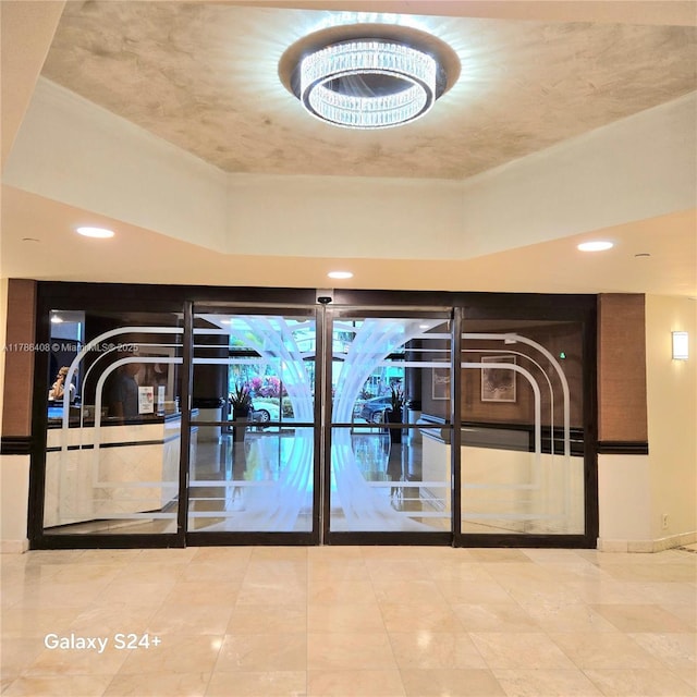 3400 192nd St Unit 1606, Aventura, FL 33180 - detailed view of baseboards, a tray ceiling, and recessed lighting