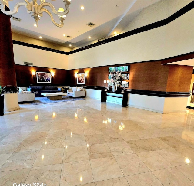 3400 192nd St Unit 1606, Aventura, FL 33180 - community lobby with high vaulted ceiling and recessed lighting