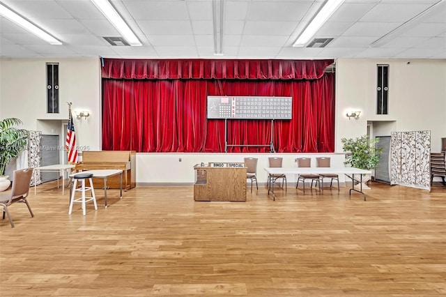 14898 Wildflower Ln Unit 0, Delray Beach, FL 33446 - misc room featuring a drop ceiling and wood finished floors