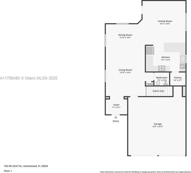 102 NE 23rd Ter, Homestead, FL 33033 - view of layout