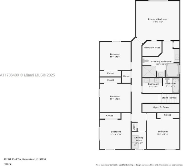 102 NE 23rd Ter, Homestead, FL 33033 - floor plan