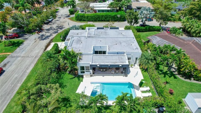 10603 NE 11th Ave, Miami Shores, FL 33138 - view from above of property featuring a pool area