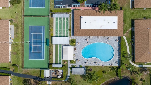 13940 Nesting Way Unit C, Delray Beach, FL 33484 - aerial view of a pool area