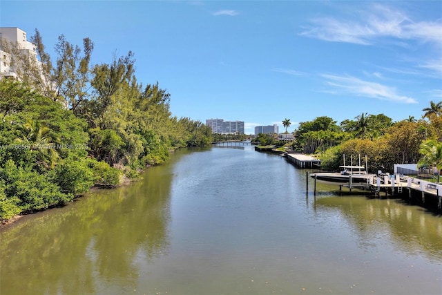 3000 Holiday Dr Unit 306, Fort Lauderdale, FL 33316 - water view featuring a boat dock