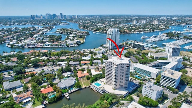 3000 Holiday Dr Unit 306, Fort Lauderdale, FL 33316 - view of urban area with a large body of water and numerous boat docks