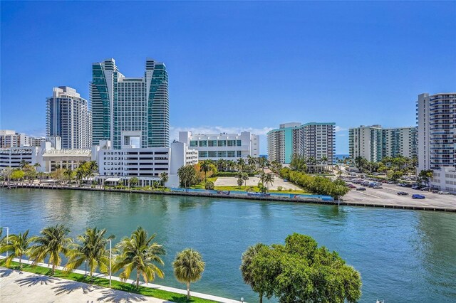 water view with a view of skyline