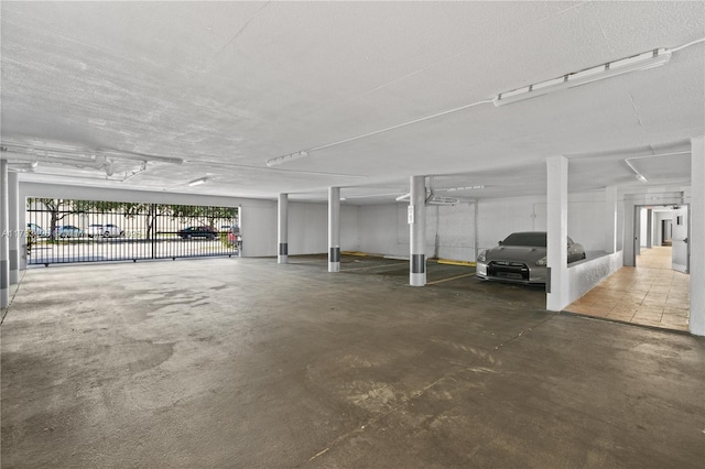 view of parking garage