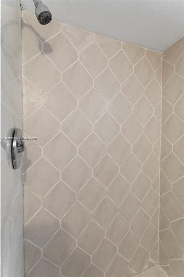 bathroom featuring a stall shower