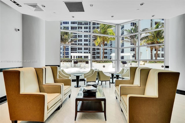 3101 S Ocean Dr Unit 701, Hollywood, FL 33019 - common area featuring floor to ceiling windows
