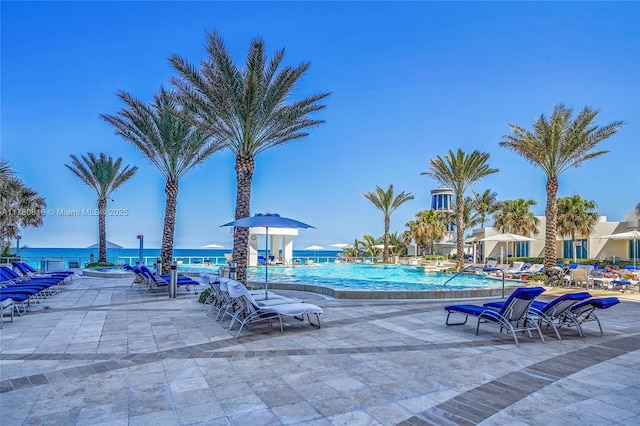 3101 S Ocean Dr Unit 701, Hollywood, FL 33019 - community pool featuring a patio area