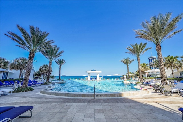 3101 S Ocean Dr Unit 701, Hollywood, FL 33019 - community pool with a patio