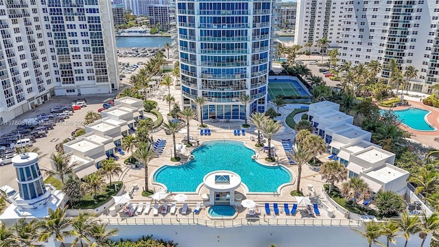 3101 S Ocean Dr Unit 701, Hollywood, FL 33019 - view of urban area featuring a pool