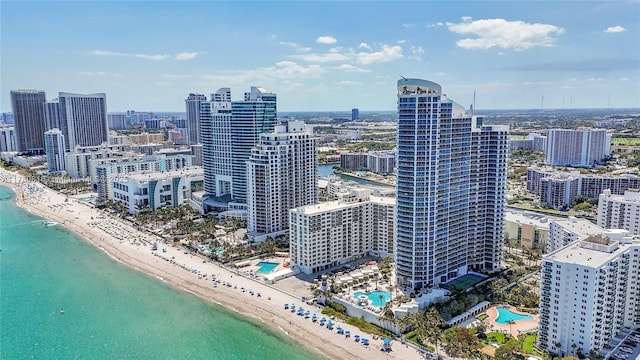 3101 S Ocean Dr Unit 701, Hollywood, FL 33019 - city view with waterfront with a beach