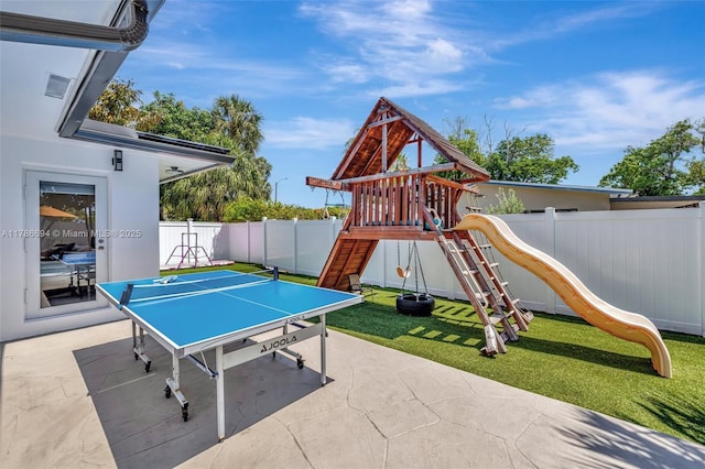2506 NE 30th St, Fort Lauderdale, FL 33306 - view of patio / terrace with a playground