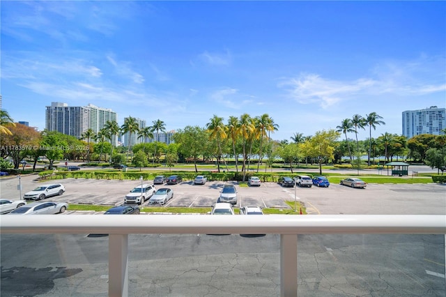exterior space with a city view