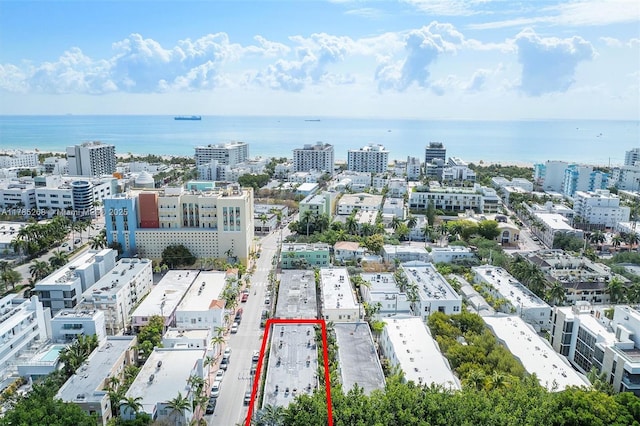 359 Meridian Ave Unit A105, Miami Beach, FL 33139 - view of urban area with property boundaries highlighted and a large body of water