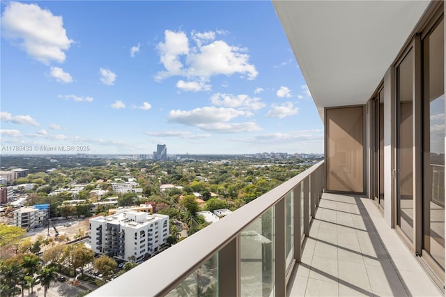 balcony with a view of city