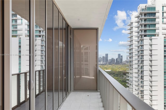 balcony featuring a city view