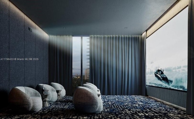 bedroom with carpet