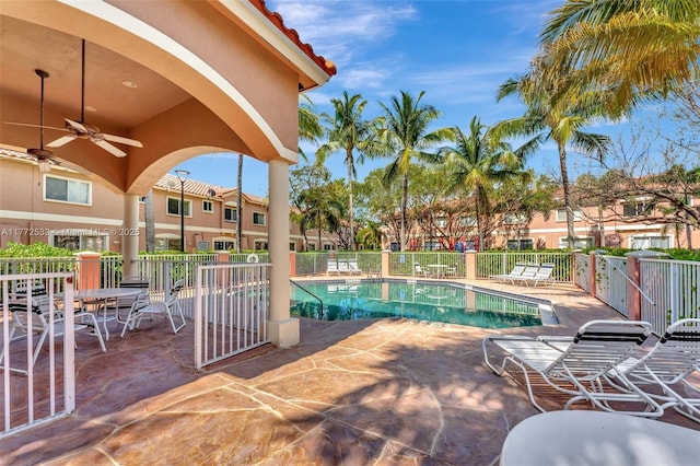 7848 Catalina Cir Unit 7848, Tamarac, FL 33321 - community pool featuring a patio and a ceiling fan