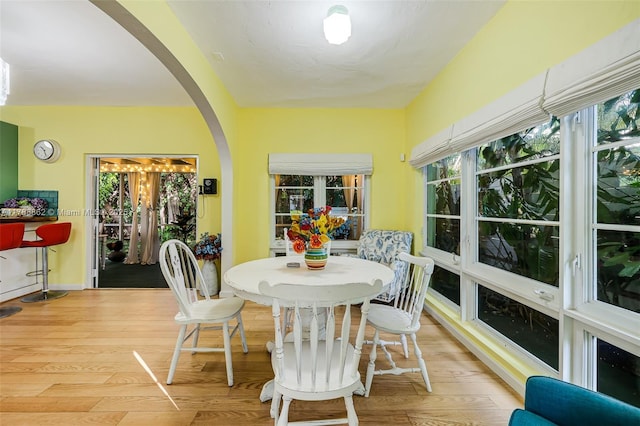 837 Espanola Way, Miami Beach, FL 33139 - sunroom / solarium with wood finished floors and arched walkways