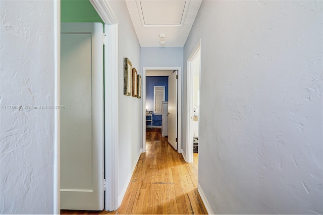 837 Espanola Way, Miami Beach, FL 33139 - corridor with baseboards and light wood-type flooring