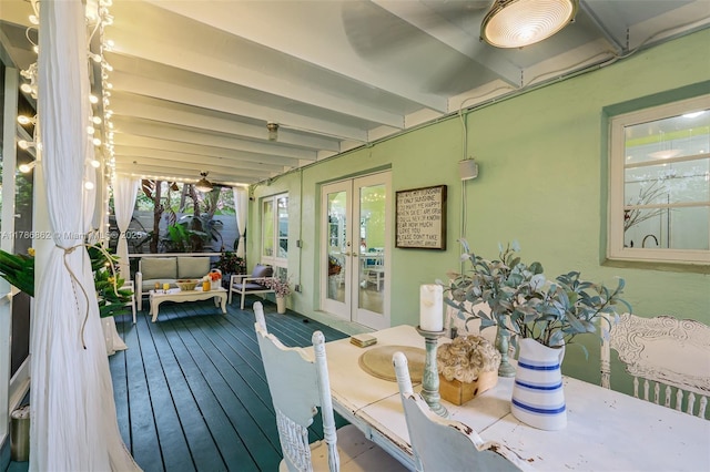 837 Espanola Way, Miami Beach, FL 33139 - deck featuring french doors