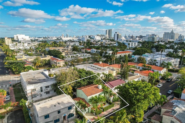 837 Espanola Way, Miami Beach, FL 33139 - birds eye view of property featuring a view of city