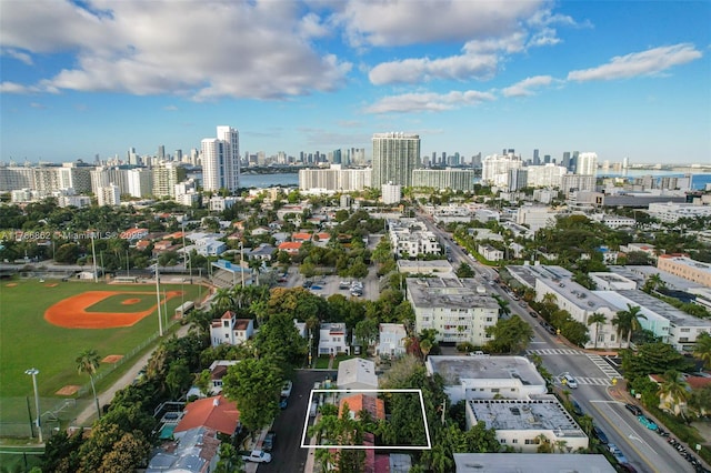 837 Espanola Way, Miami Beach, FL 33139 - birds eye view of property featuring a city view