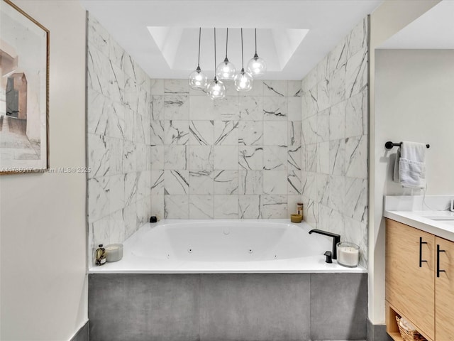 20191 E Country Club Dr Unit 311, Aventura, FL 33180 - bathroom with a jetted tub and vanity