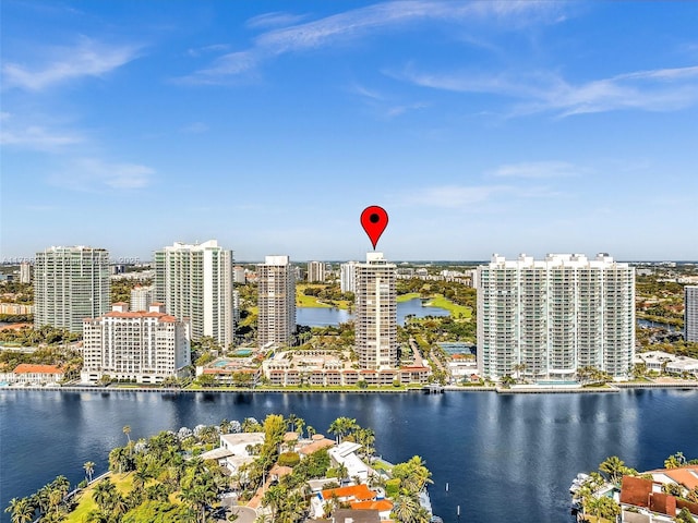 20191 E Country Club Dr Unit 311, Aventura, FL 33180 - bird's eye view featuring a city view and a water view