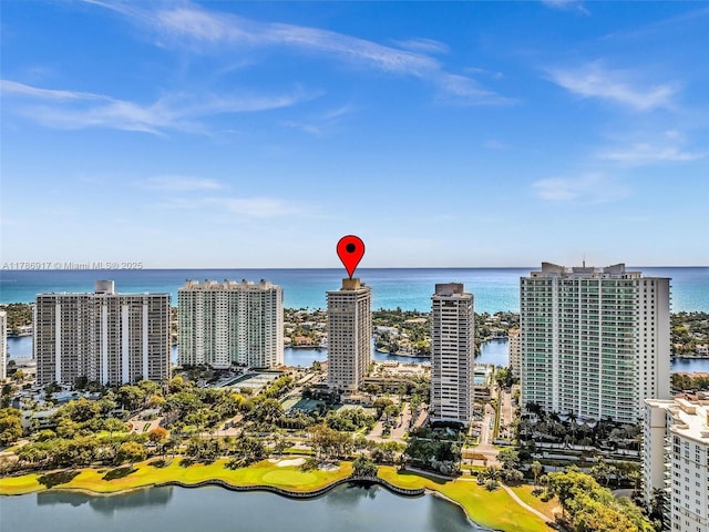 20191 E Country Club Dr Unit 311, Aventura, FL 33180 - birds eye view of property featuring a city view and a water view