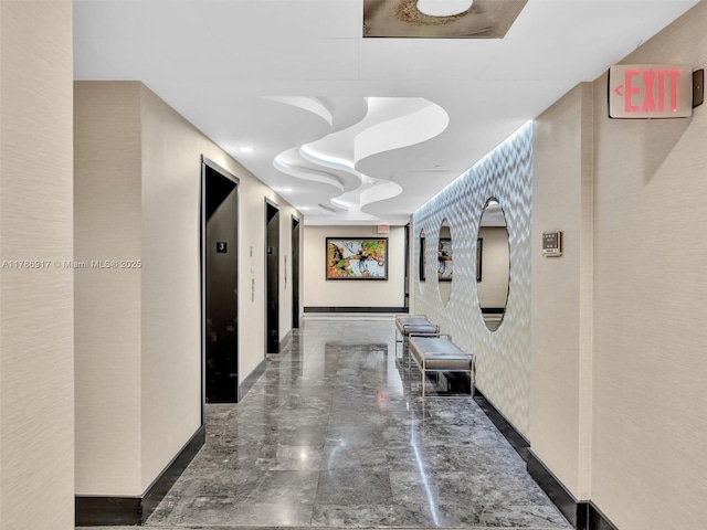 20191 E Country Club Dr Unit 311, Aventura, FL 33180 - hall with marble finish floor