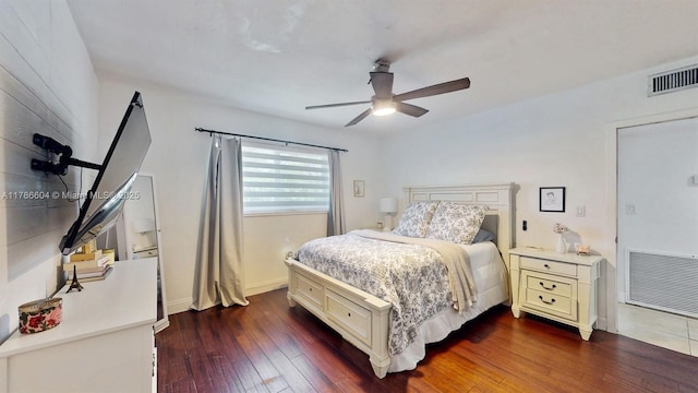 9925 SW 82nd Ave, Miami, FL 33156 - bedroom with dark wood-style flooring and ceiling fan