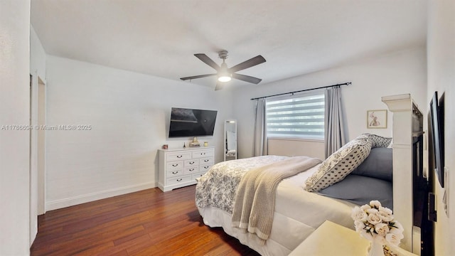 9925 SW 82nd Ave, Miami, FL 33156 - bedroom featuring wood-type flooring and ceiling fan