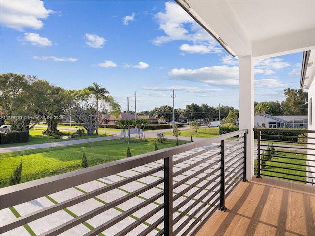 deck featuring a residential view