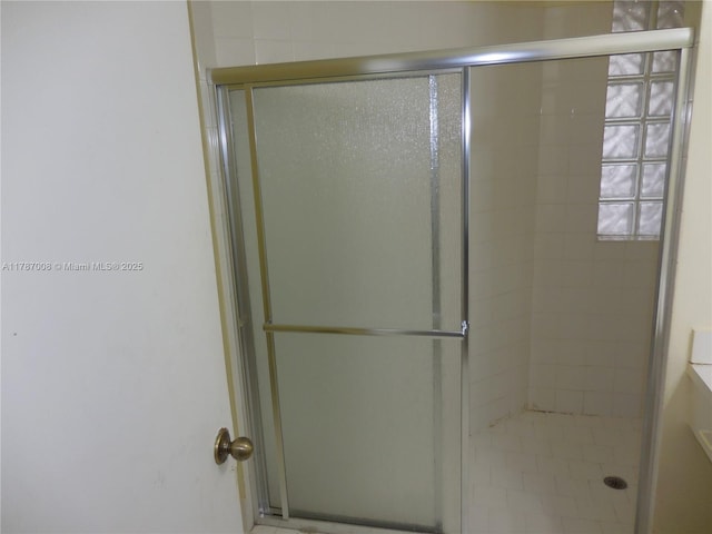 full bathroom with a stall shower