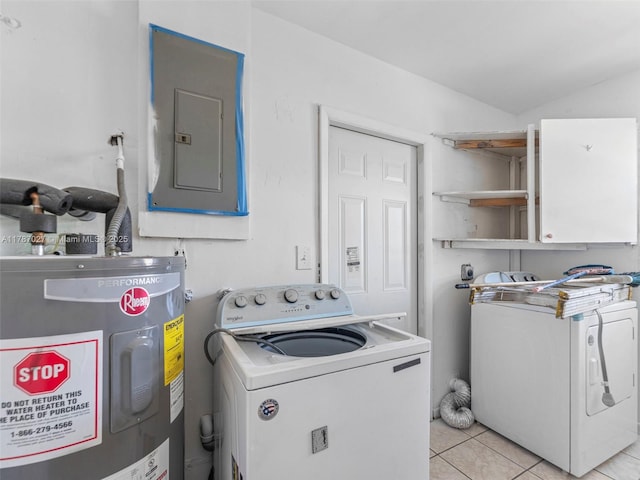 22534 SW 114th Pl, Miami, FL 33170 - laundry room featuring washer / dryer, electric water heater, electric panel, and cabinet space