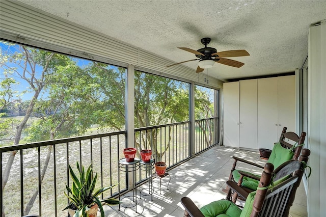 370 NW 76th Ave Unit 307, Margate, FL 33063 - sunroom with a ceiling fan