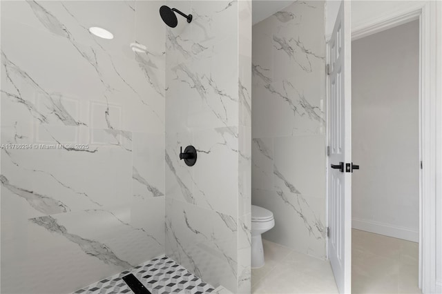 720 NW 6th St, Hallandale Beach, FL 33009 - bathroom featuring a marble finish shower and toilet