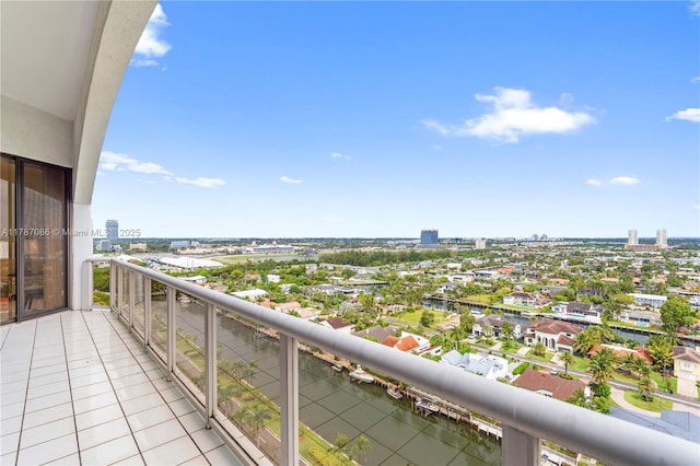 balcony featuring a city view