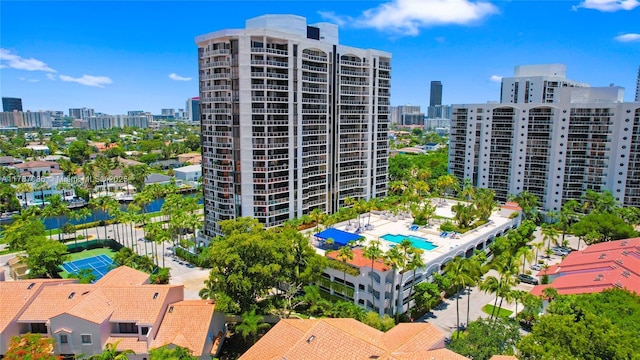 exterior space with a city view