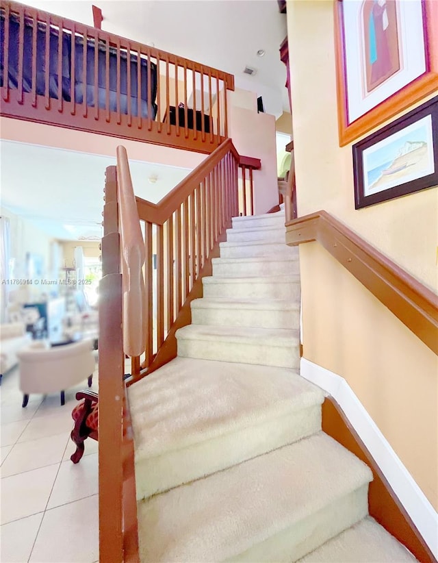 5337 SW 131st Ter, Miramar, FL 33027 - stairs with tile patterned floors