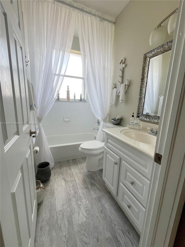 5337 SW 131st Ter, Miramar, FL 33027 - full bathroom featuring toilet, vanity, and shower / tub combo